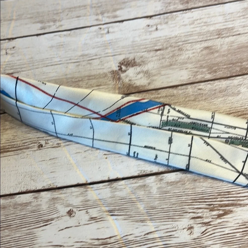 New York City MP NYC Statue of Liberty Unique Map Print Tie